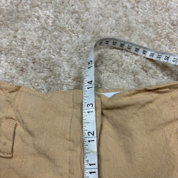 Derek Lam 10 Crosby Linen Rayon Pleated Wide Leg Pants Trousers Khaki Women's 8 - Picture 6 of 10